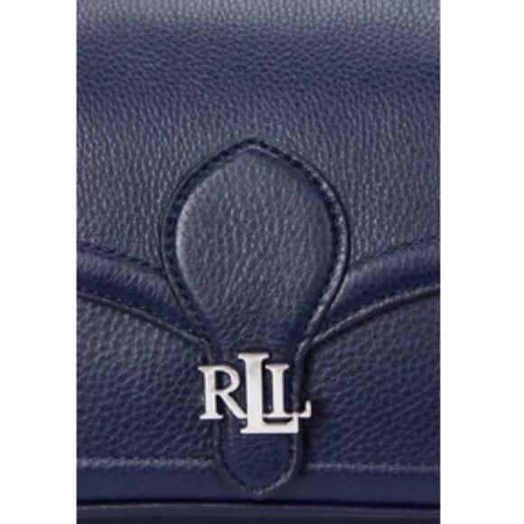 Lauren Ralph Lauren Navy Pebbled Medium Bradley Convertible Shoulder/Crossbody - Picture 6 of 7